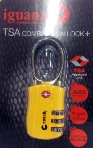 IGUANA TSA COMBINATION LOCK + CABLE - מנעול קוד מספרים עם כבל לטיסות