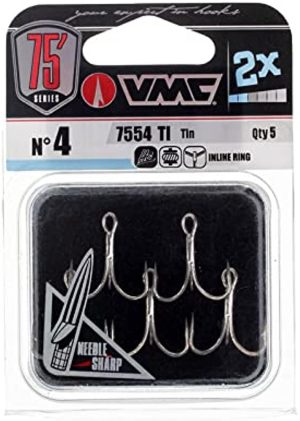 VMC® 7554 2x-Strong Inline Treble 5Pcs. - קרס משולש