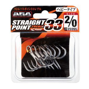 SHOUT 233SS STRAIGHT POINT TREBLE HOOK 33