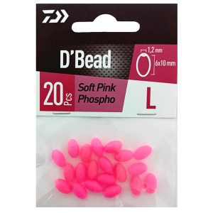 DAIWA D'BEAD SOFT OVAL PINK PHOSPHO SIZE L