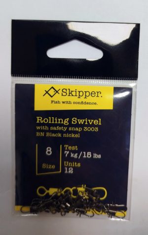 SKIPPER  ROLLING SWIVEL+SAFTEY SNAP